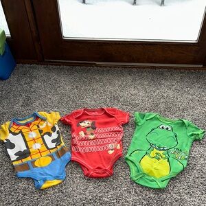Toy Story Disney Brand One Piece Bodysuits for Infants